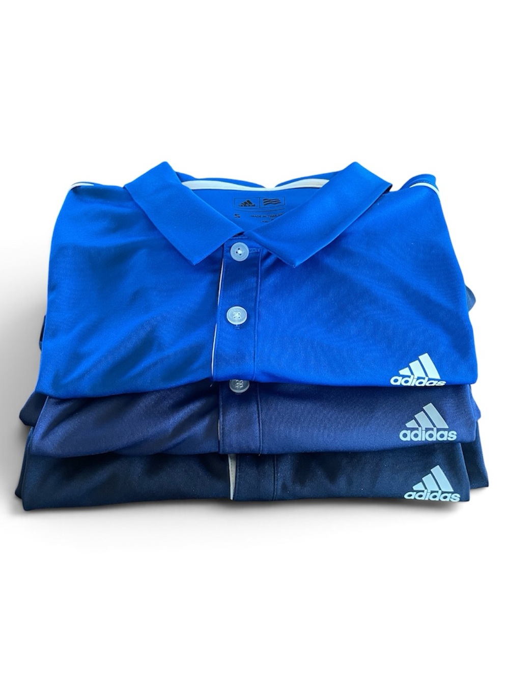 Adidas Royal Blue, Navy and Black Polo Shirts with Reflective Stripes